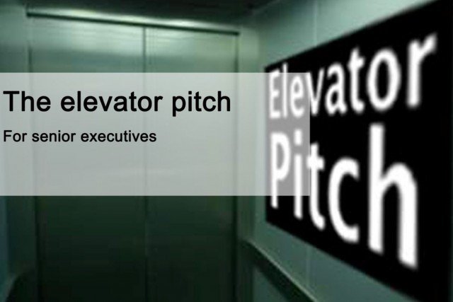 Perfect your elevator pitch